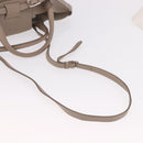 CELINE Big Bag Small Hand Bag Leather Gray Silver Auth bs36059M-8