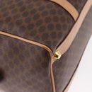 CELINE Macadam Canvas Boston Bag PVC Leather Brown Gold Auth bs36061V-15
