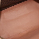 CELINE Macadam Canvas Boston Bag PVC Leather Brown Gold Auth bs36061V-10