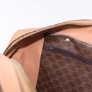 CELINE Macadam Canvas Boston Bag PVC Leather Brown Gold Auth bs36061V-20