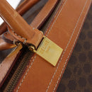 CELINE Macadam Canvas Boston Bag PVC Leather Brown Gold Auth bs36062-16
