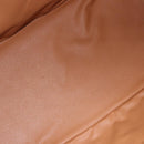 CELINE Macadam Canvas Boston Bag PVC Leather Brown Gold Auth bs36062-18
