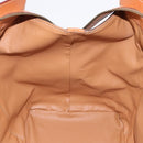 CELINE Macadam Canvas Boston Bag PVC Leather Brown Gold Auth bs36062-20