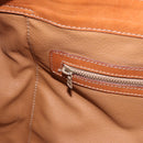 CELINE Macadam Canvas Boston Bag PVC Leather Brown Gold Auth bs36062-21