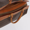 CELINE Macadam Canvas Boston Bag PVC Leather Brown Gold Auth bs36062-6