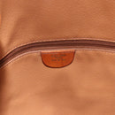 CELINE Macadam Canvas Shoulder Bag PVC Leather Brown Gold Auth bs36063-15