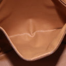 CELINE Macadam Canvas Shoulder Bag PVC Leather Brown Gold Auth bs36063-20