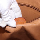 CELINE Macadam Canvas Shoulder Bag PVC Leather Brown Gold Auth bs36063-21