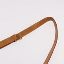 CELINE Macadam Canvas Shoulder Bag PVC Leather Brown Gold Auth bs36063-8