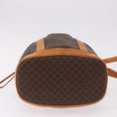 CELINE Macadam Canvas Shoulder Bag PVC Leather Brown Gold Auth bs36063-9