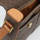 CELINE Macadam Canvas Shoulder Bag PVC Leather Brown Gold Auth bs36064A-10