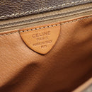 CELINE Macadam Canvas Shoulder Bag PVC Leather Brown Gold Auth bs36064A-12