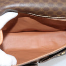 CELINE Macadam Canvas Shoulder Bag PVC Leather Brown Gold Auth bs36064A-11