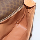 CELINE Macadam Canvas Shoulder Bag PVC Leather Brown Gold Auth bs36064A-19