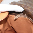 CELINE Macadam Canvas Shoulder Bag PVC Leather Brown Gold Auth bs36064A-21