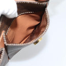 CELINE Macadam Canvas Shoulder Bag PVC Leather Brown Gold Auth bs36064A-23