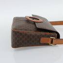 CELINE Macadam Canvas Shoulder Bag PVC Leather Brown Gold Auth bs36064A-4
