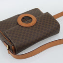 CELINE Macadam Canvas Shoulder Bag PVC Leather Brown Gold Auth bs36064A-6