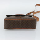 CELINE Macadam Canvas Shoulder Bag PVC Leather Brown Gold Auth bs36064A-5