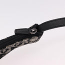Christian Dior Trotter Canvas Saddle Coin Purse Black Silver Auth bs36065V-9