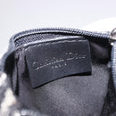 Christian Dior Trotter Canvas Saddle Coin Purse Black Silver Auth bs36065V-10