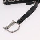 Christian Dior Trotter Canvas Saddle Coin Purse Black Silver Auth bs36065V-6