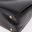 CELINE Shoulder Bag Leather Black Gold Auth bs36066A-11