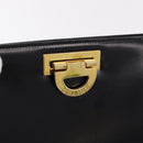 CELINE Shoulder Bag Leather Black Gold Auth bs36066A-14