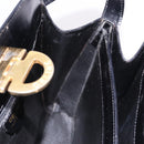 CELINE Shoulder Bag Leather Black Gold Auth bs36066A-17
