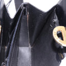 CELINE Shoulder Bag Leather Black Gold Auth bs36066A-18