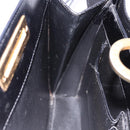 CELINE Shoulder Bag Leather Black Gold Auth bs36066A-20