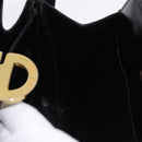 CELINE Shoulder Bag Leather Black Gold Auth bs36066A-21