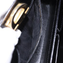 CELINE Shoulder Bag Leather Black Gold Auth bs36066A-23