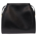 CELINE Shoulder Bag Leather Black Gold Auth bs36066A-3