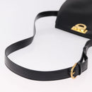 CELINE Shoulder Bag Leather Black Gold Auth bs36066A-7