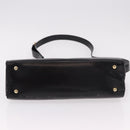 CELINE Shoulder Bag Leather Black Gold Auth bs36066A-9