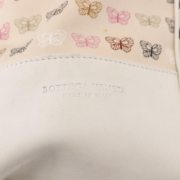 BOTTEGAVENETA Tote Bag Canvas Beige Gold Auth bs36067