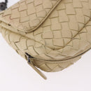 BOTTEGA VENETA INTRECCIATO Chain Shoulder Bag Leather Beige Auth bs36068A-9