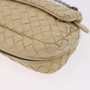 BOTTEGA VENETA INTRECCIATO Chain Shoulder Bag Leather Beige Auth bs36068A-14