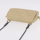 BOTTEGA VENETA INTRECCIATO Chain Shoulder Bag Leather Beige Auth bs36068A-6