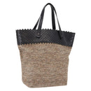 BOTTEGA VENETA Hand Bag Canvas Beige Auth bs36069-1
