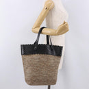 BOTTEGA VENETA Hand Bag Canvas Beige Auth bs36069-21