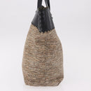 BOTTEGA VENETA Hand Bag Canvas Beige Auth bs36069-3