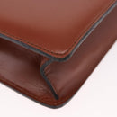 LOEWE Business Bag Leather Brown Gold Auth bs36070-15