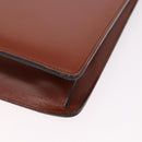 LOEWE Business Bag Leather Brown Gold Auth bs36070-16