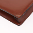 LOEWE Business Bag Leather Brown Gold Auth bs36070-17