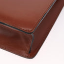 LOEWE Business Bag Leather Brown Gold Auth bs36070-9