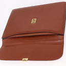 LOEWE Business Bag Leather Brown Gold Auth bs36070-10