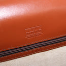 LOEWE Business Bag Leather Brown Gold Auth bs36070-19