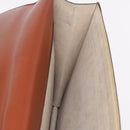 LOEWE Business Bag Leather Brown Gold Auth bs36070-20